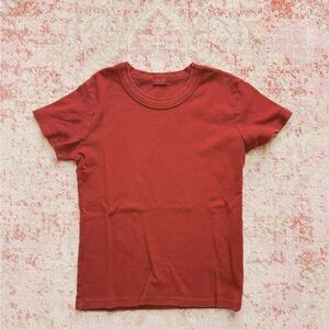 Brandy Melville Red Short Sleeve Tee
